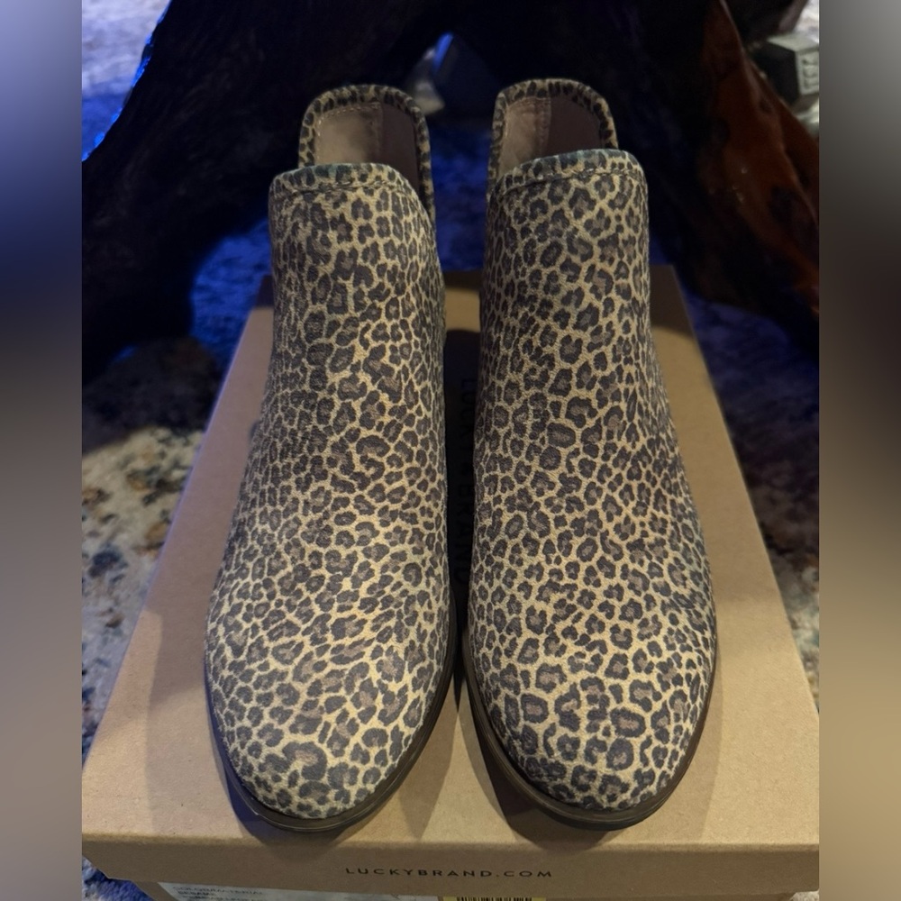 Lucky Brand Cheetah Print Ankle Booties
